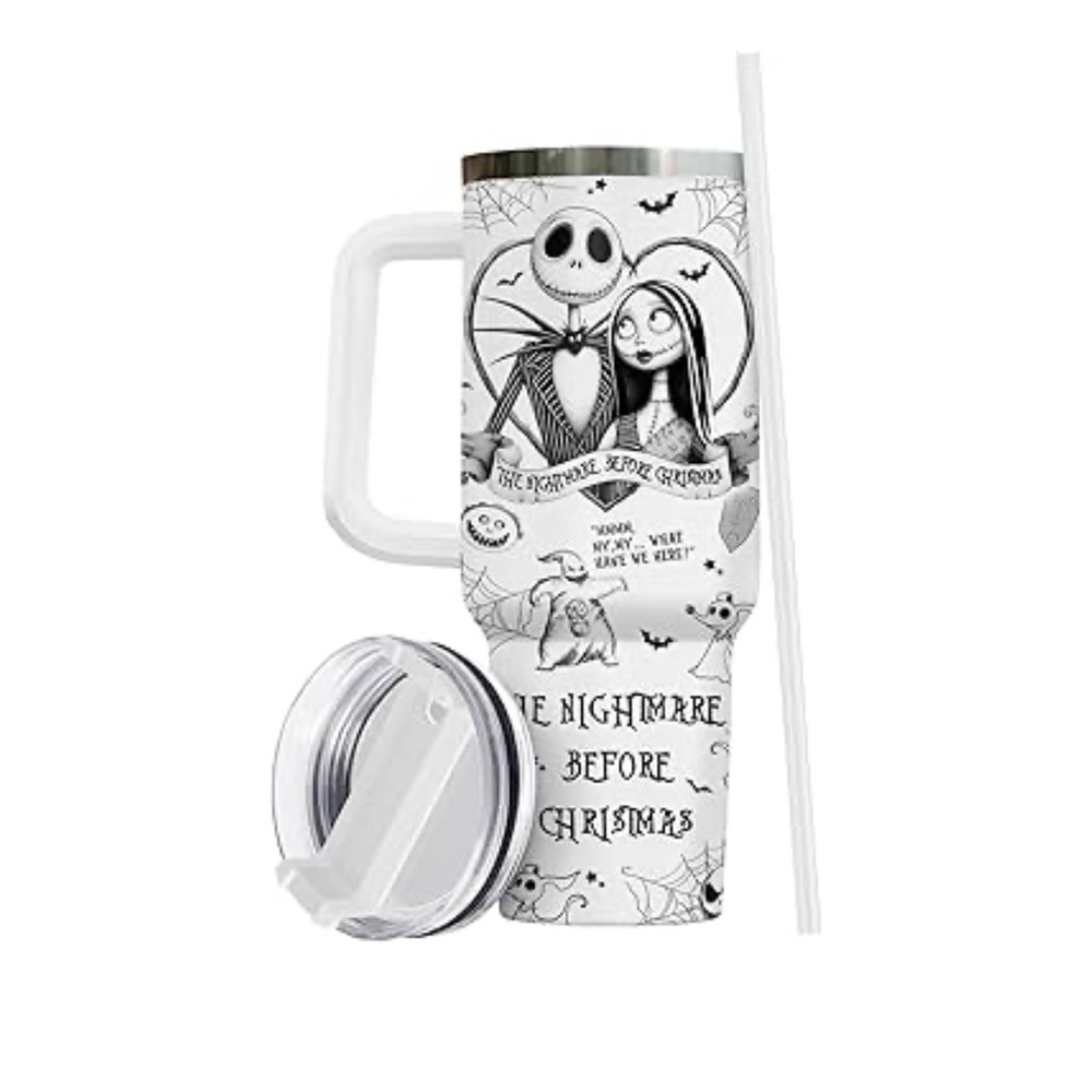 The Nightmare Before Christmas White Tumbler